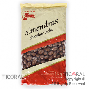 ALMENDRAS CON CHOCOLATE LECHE X 1 KG ARGENFRUT